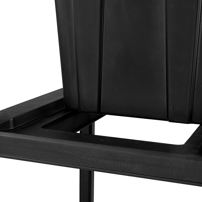Sterilite 4-Tier Tote Rack with 4-Pack 27 Gallon Industrial Storage Totes | Shelving Unit and Heavy-Duty and Stackable Utility Box Containers for Home, Office, and Basement Organization, Black/Yellow