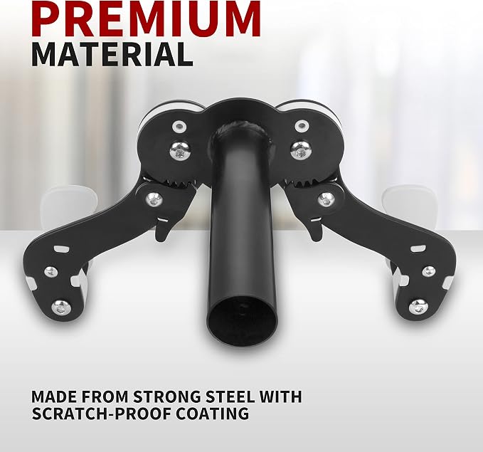 Ibera Bike Wall Mount - Adjustable Frame Holder & Soft Rubber Cradles - Garage Bike Rack for Road, MTB, Kids, Hybrid Bikes - Easy Installation & Space-Saving Design