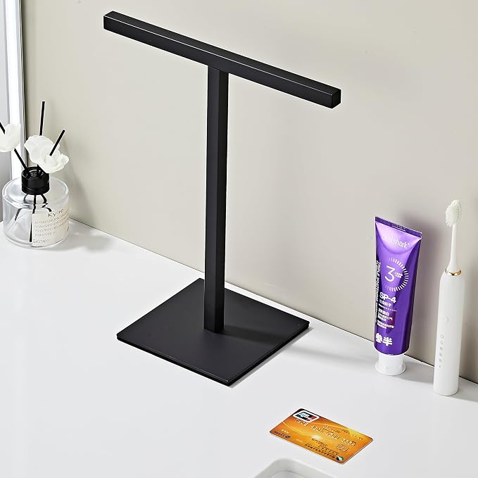 Bathroom Hand Towel Holder Stand,T-Shape Hand Towel Holder Stand SUS304 Stainless Steel for Bathroom,Kitchen or Vanity Countertop