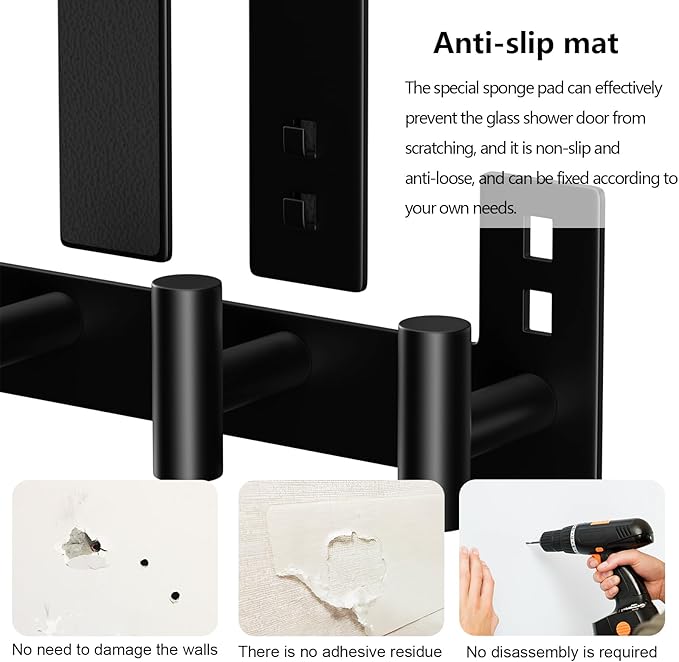 WUIVIUT Over The Door Hooks Door Hanger for Hanging, Heavy Duty Rack Bathroom Hook for Clothes, Coat (5 Hook, Fits 1-3/4'' Thick)