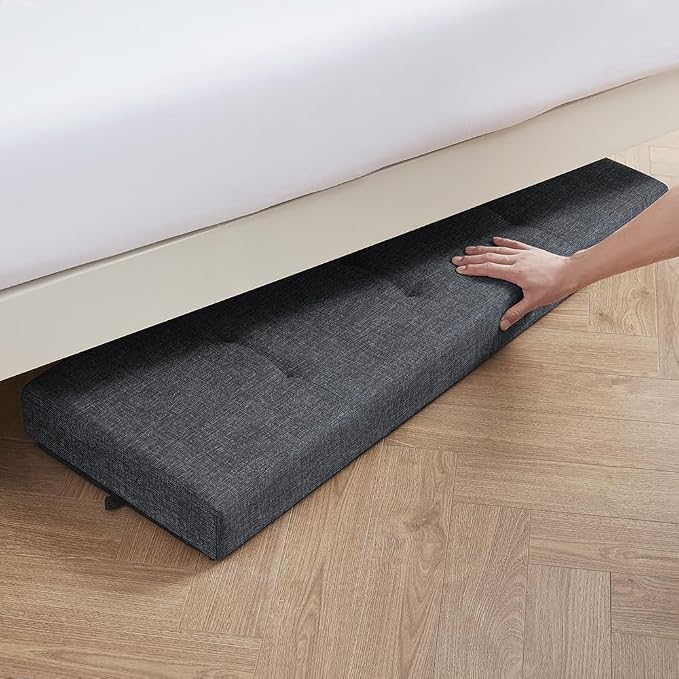 Ornavo Home 43" Large Storage Ottoman Bench with Legs, Black | Foot Rest Stool; Ottoman with Hidden Storage; Ideal for Bedroom, Living Room, Entryway or Home Office