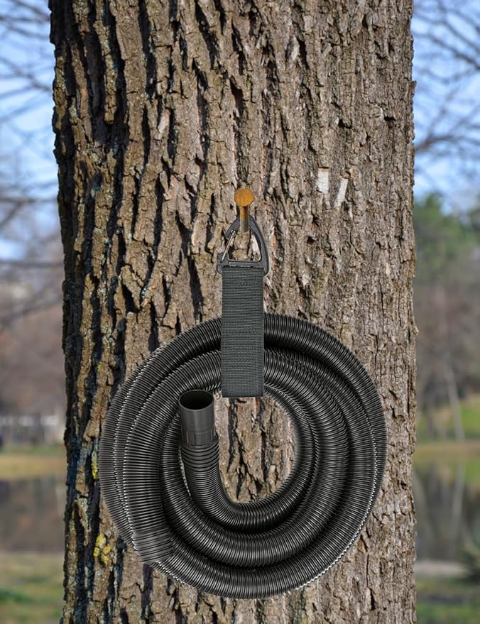 ZTSXLLIM Hose Straps, Hose Ties with Carabiner, Extension Cord Organizer | 4 Pack,22-Inch Extension Cord Strap, Garden Hose Wrap, Air Hose Holder, For Shed, Garage, House, Yard, Storage, Workshop