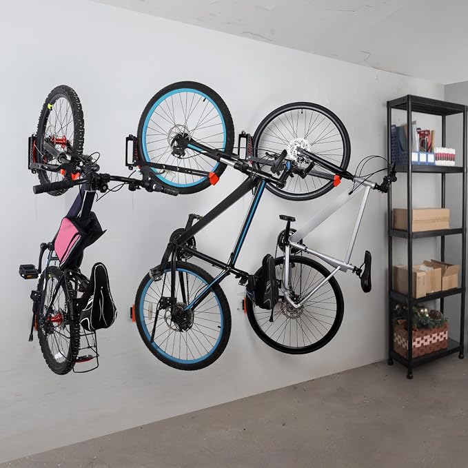 Swivel Bike Rack Wall Mount, 1 pcs Bike Hanger Wall Mount, Wall Space-Saving Vertical Bike Hanger, Sturdy Bike Storage Rack, Indoor Bicycle Hooks