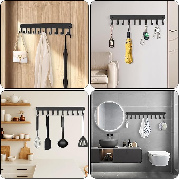2 Pack Key Holder Wall Mount, Key Holder for Wall,Key Wall Holder | Key Hooks Hanging Keys, Key Hanger Wall Mount with 10 Hooks, Key Rack for Living Room, Kitchen, or Bathroo