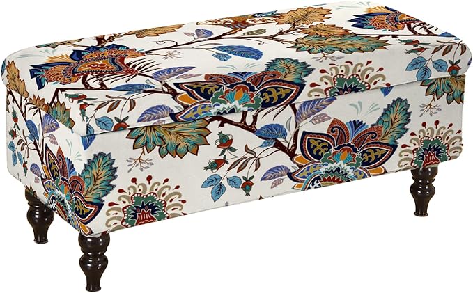 FUANGUI Ottoman Cover Slipcovers Rectangular Folding Stretch | Storage Bench Footrest Sofa Stool Covers Footstool Protector with Elastic Bottom, Removable Washable,Medium