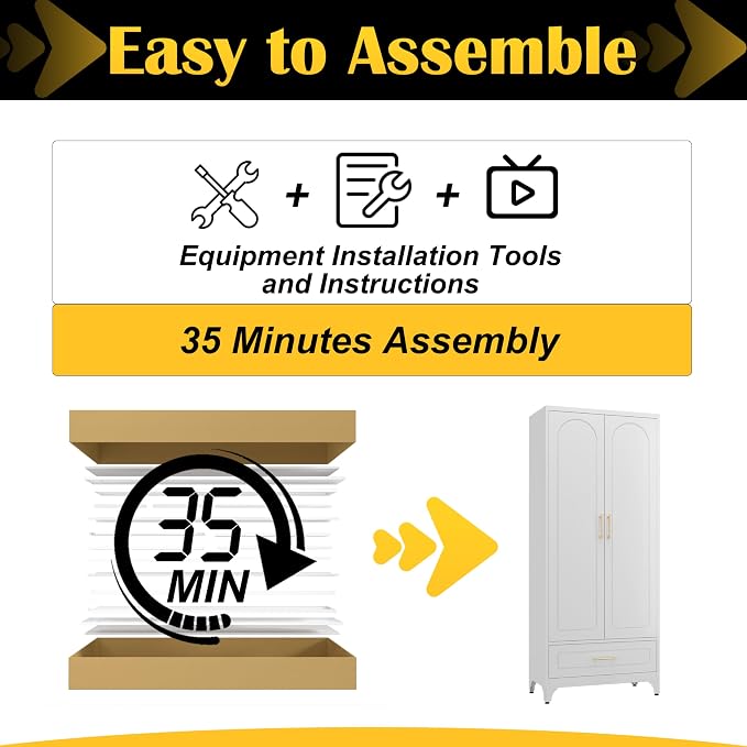 SteeLoong 75”Kitchen Pantry Cabinet, Metal Storage Cabinet with Drawer | White Pantry Cabinets for Kitchen Storage with 3 Adjustable Shelves,Tall Freestanding Cupboard for Living Room,Kitchen,Garage