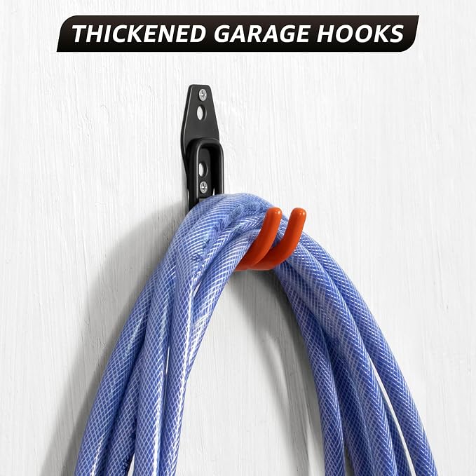Heavy Duty Garage Hooks for Storage & Hanging Items, 20-Pack | for Hanging Bikes, Hoses, Ladders, Ropes, Garden Tools; for Garage, Warehouse, Yard, Shed