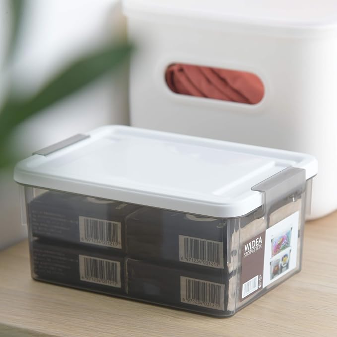 Citylife 1.32 QT 10 Pack Small Storage Bins Plastic Storage Container Stackable Box with Lids for Organizing, Clear Grey. | Plastic Containers for Beads, Buttons, Sewing Supplies, Office Supplies and Toys, Clear Grey 6.9"*5.1"*3.2"