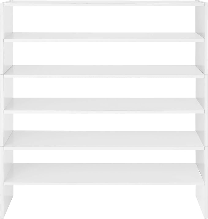 Whitmor Stackable 31" Extra Wide 2-Shelf Storage Organizer, White