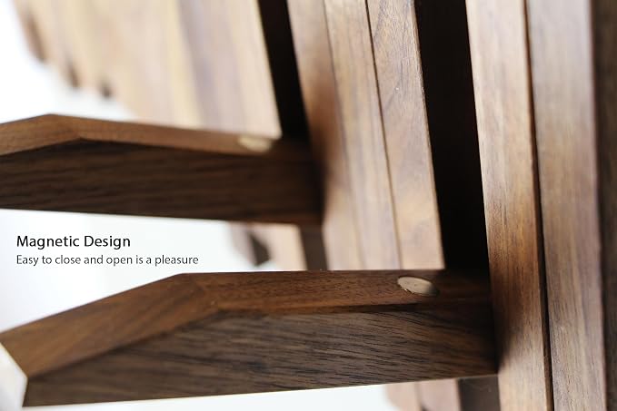 Natural Wood Wall Mounted Piano Coat Rack| Coat Rack Wall Mount| Flip Down Wall Hook Rack 5 Hooks| Entryway Wall Storage with Hooks,Made of Black Walnut.Wall Art