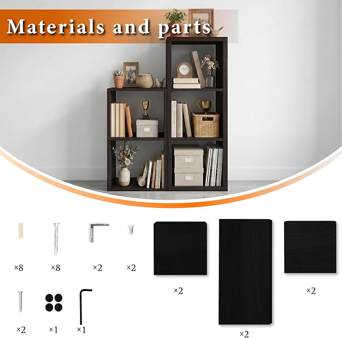 WannabeMyself【2026 Wooden Thick Frame】 3 Cube Storage Organizer with Anti-Tipping Kits, Reversible Open Back Book Shelf,Bookcase for Living Room,Bedroom,Entrance Hall,Office,11.6×36.3×13.1,Chocolate