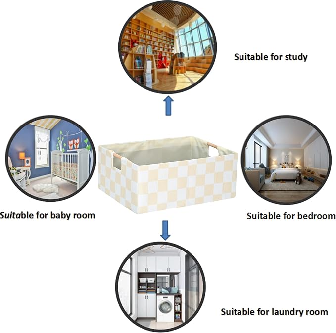Storage Bin for Shelves Rectangle Closet Baskets Foldable Box with Handles, Gray Storage Bins, Storage Boxes for Home Office Car Dormroom