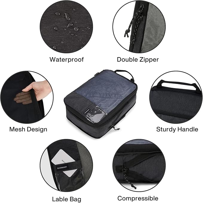 BAGSMART Compression Packing Cubes for Travel Essentials | 14 Set /6 Set /4 Set/2 Set, Lightweight, Durable