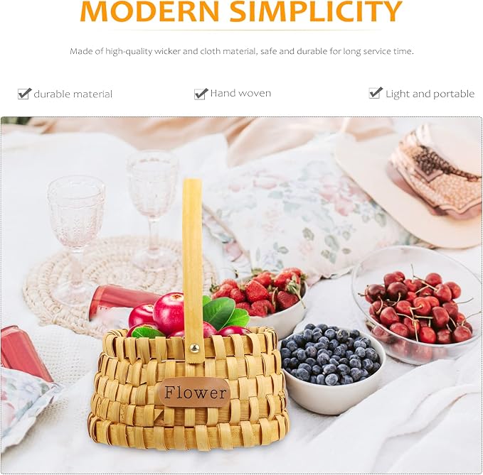 1pc Woven Basket for Home Decor Storage for Flowers Fruits and Chemical Design Elegant Shape for Stylish Organization