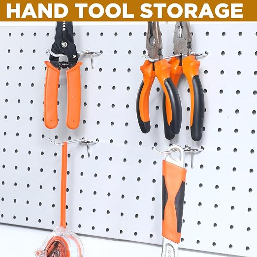 100 Pcs Peg Board Shelving Hooks Stainless Steel Hanging Board Pegs Wall Display Hooks Bulk for 1/8 1/4 Garage Storage Organizer Accessories (2.8 Inch,Silver)
