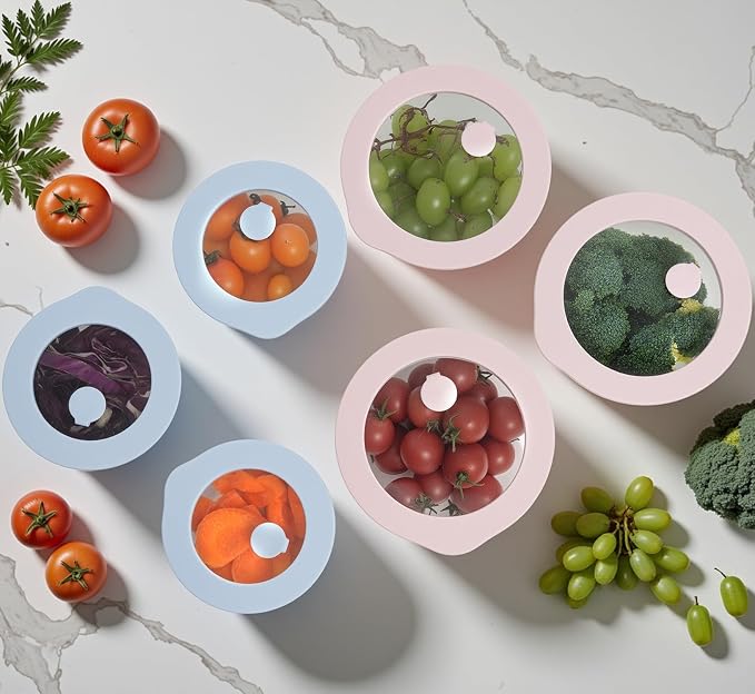 Glass Food Container Set with Glass Lid, 5 Pack, Meal Prep Containers with Silicone Framed Airtight Lid, Leakproof, 100% Plastic Free