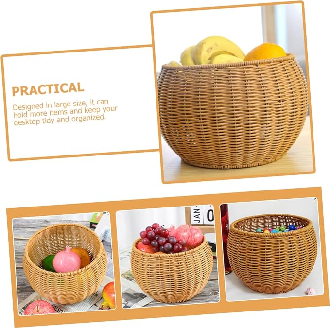 Ciieeo Craftsmanship Large Space Multi-purpose Woven Storage Basket Decorative Basket