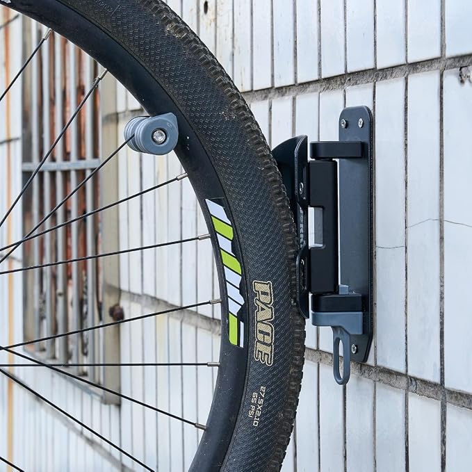 corki Bike Wall Mount, Swivel Bike Hangers for Garage 2-Pack Black | Heavy Duty, Space-Saving Vertical Rack, Holds 80lbs, Easy Install, For Road & Mountain Bikes
