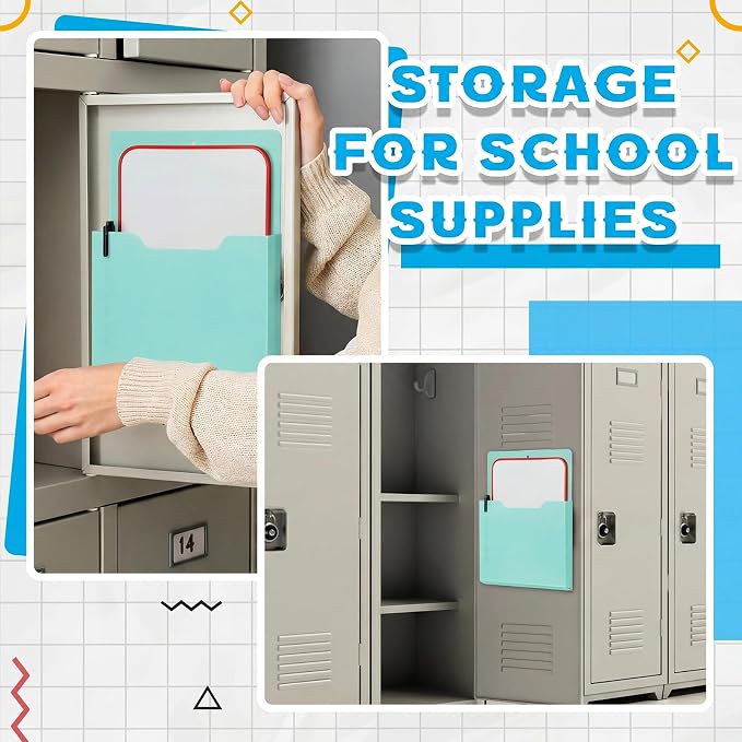 Gilprop 8 Pack Magnetic File Folder Holder for Whiteboard Classroom Storage | 10"x13"x1.2" Hanging Magnetic Wall File Organizer, Refrigerator Magazine Holder, for Mail Letters Paper Desk Office