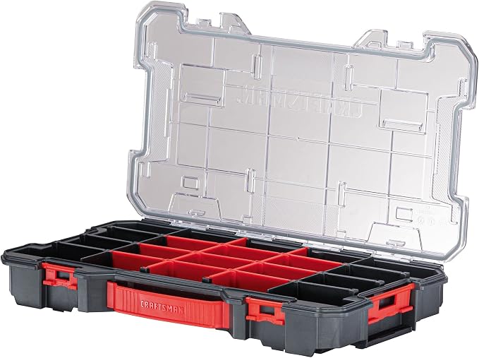 CRAFTSMAN VERSASTACK Storage Organizer, Small Parts Organizer, 20-Compartments, Lid Includes Secure Latch (CMST17828)