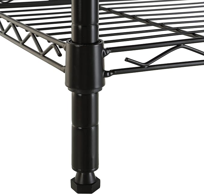 Amazon Basics 5-Shelf Tower Adjustable Storage Shelving Unit for Garage, Rust-Resistant Steel, 150 lbs Per Shelf, 16"W x 16"D x 54"H, Black