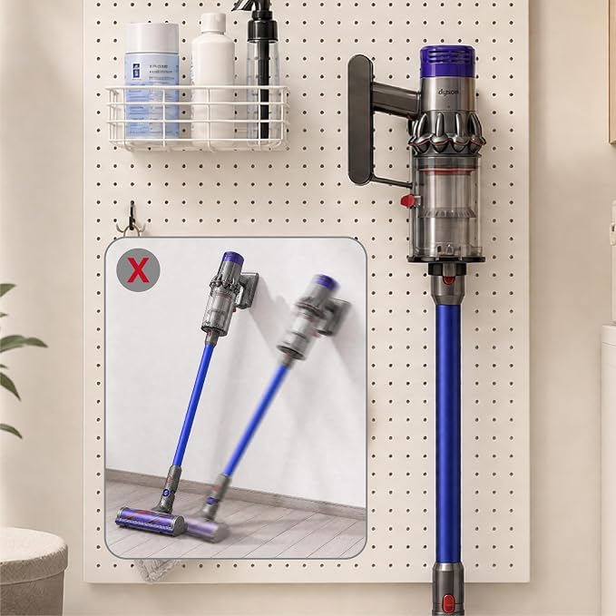 HUHOLE 4 Pack Ring Style Pegboard Weed Eater Hanger for 1/4 Inch Boards | Tool Hooks with 66 lb Capacity for String Trimmers, Leaf Blowers, Vacuums, Hoses and Garden Tools