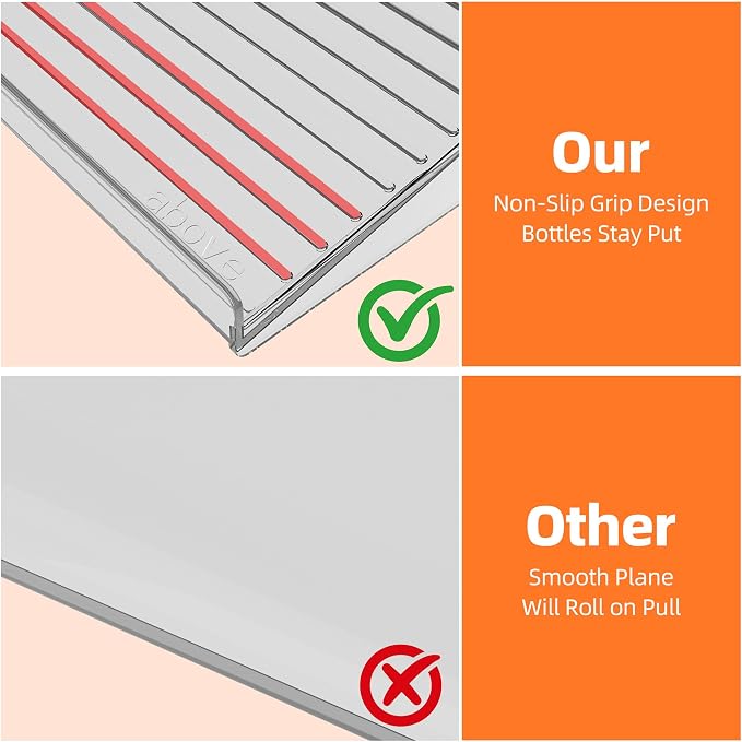 MUDEELA Clear Spice Drawer Organizer, 4 Tier (4 Packs) Spice Rack for Drawer, Expandable From 11" to 22" Kitchen Seasoning Organizers and Storage for Drawer (Jars not included)