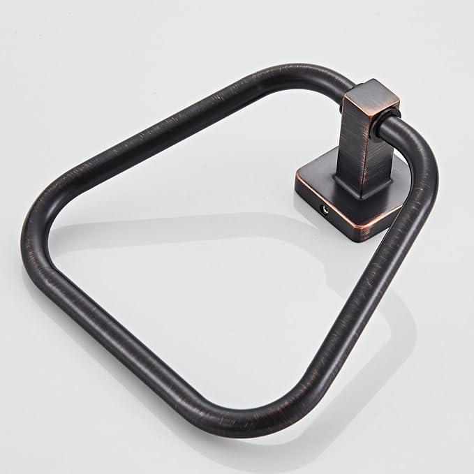 Oil Rubbed Bronze Towel Ring for Bathroom, Kitchen Bath Towel Holder Hangers Wall Mount Heavy Duty Stainless Steel