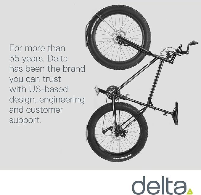 Delta Leonardo Bike Rack Wall Mount Cycle – Elegant Vertical Hanger Hook Design Provides Easy Bicycle Storage Access – Hassle-Free Installation – Vertical Mount Holds Up to 40 lbs