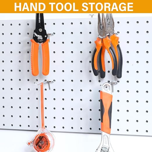 100 Pcs Peg Board Shelving Hooks Stainless Steel Hanging Board Pegs Wall Display Hooks Bulk for 1/8 1/4 Garage Storage Organizer Accessories (4 Inch,Silver)