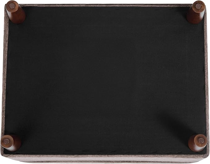 Spatial Order 24" Dinah Collection Storage Ottoman - Chocolate Brown