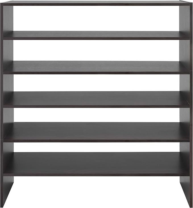 Whitmor Stackable 2-Tier Shoe Shelf, 31 inch, Espresso