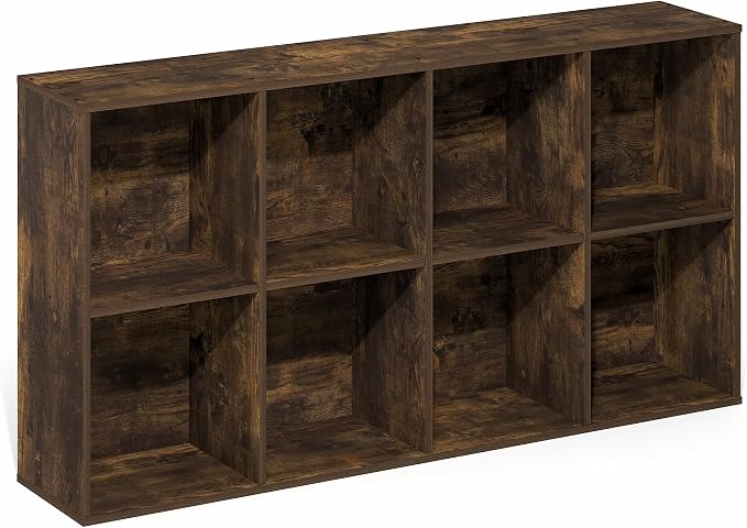 Furinno Reed 8-Cube Closet Organizers and Storage, Amber Pine | Closet Storage, Closet Organizer for Bedroom, Study Room, Hallway
