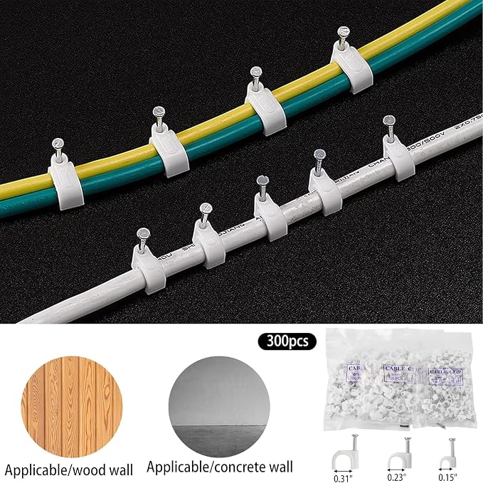 Cable Management Kit, 600+ PCS Cord Organizer Set with Cable Sleeves, Clips, Reusable Ties, Adhesive Tie Rolls & Nail Clips for Desk, TV, PC, Office & Home Wire Organization