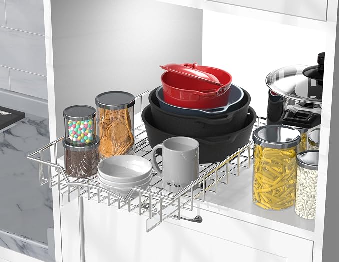 Simple Houseware Under Cabinet Pull Out Sliding Shelf Drawer, 17Dx13W | for Kitchen Organizer
