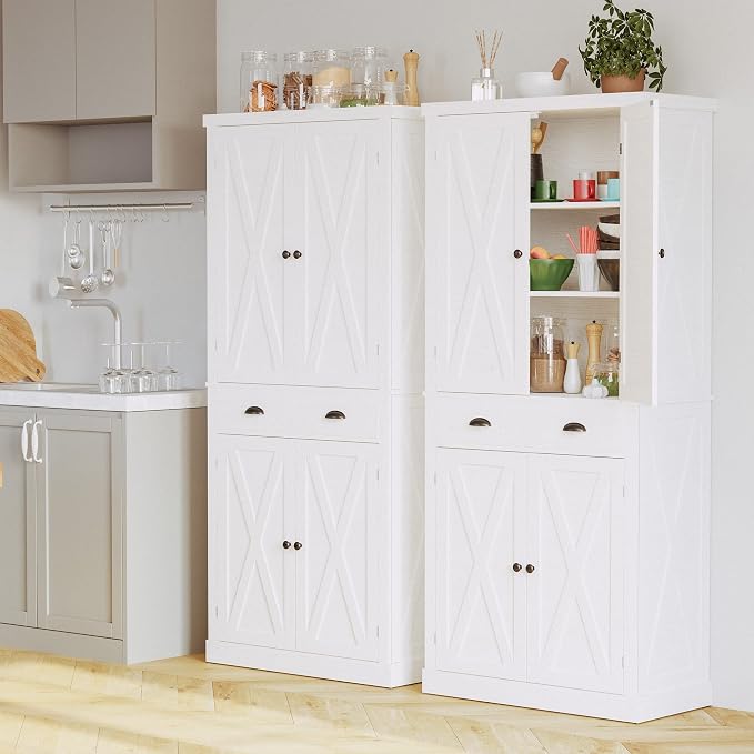IRONCK Storage Cabinet with Drawers and Doors for Living Room and Entryway | Open Shelves, Adjustable shelves, Organized essentials