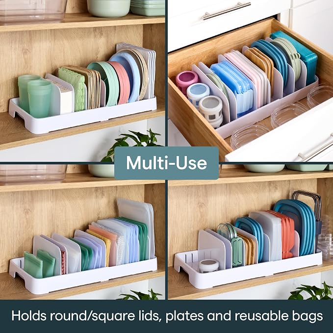 YouCopia StoraLid 40 Container Lid Organizer, Expandable Adjustable Holder