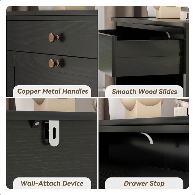 Shoe Storage Cabinet with 2 Flip Drawers, Shoe Cabinet Organizer, Black | Freestanding Hidden Shoe Rack Cabinet with Door, Pet-Proof Shoe Cabinet Storage for Entryway Living Room Behind The Door