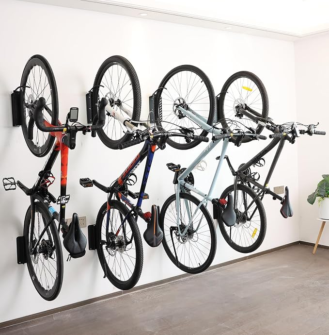 PHUNAYA All Metal Bike Wall Mount Vertical, Swivel Bike Hangers For Garage, Bike Rack Garage Wall, Bicycle Hooks, Garden Indoor Outdoor Storage, All Metal (1Pack)