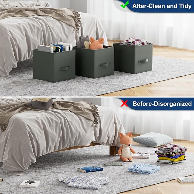 Mavivegue 9 Cube Storage Organizer, Closet Organizers and Storage, Cube Storage Shelf, Easy to Assemble with Storage Drawers, DIY Closet Cube Organizer for Living Room, Bedroom, Dorm Room-Gray