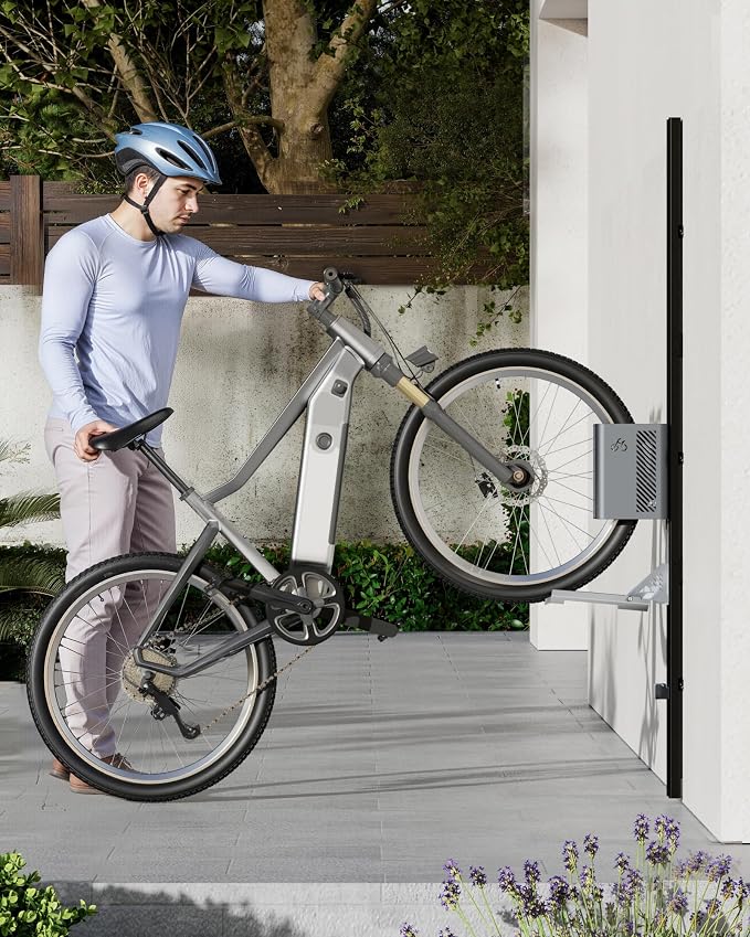 monTEK Automatic Lift Bike Rack Up to 71LBS, BG | Heavy-Duty Vertical Wall Bike Rack,Fits 24-29" Tires,Effortless Lifting,Easy Install,Space-Saving Storage for Garage Shed
