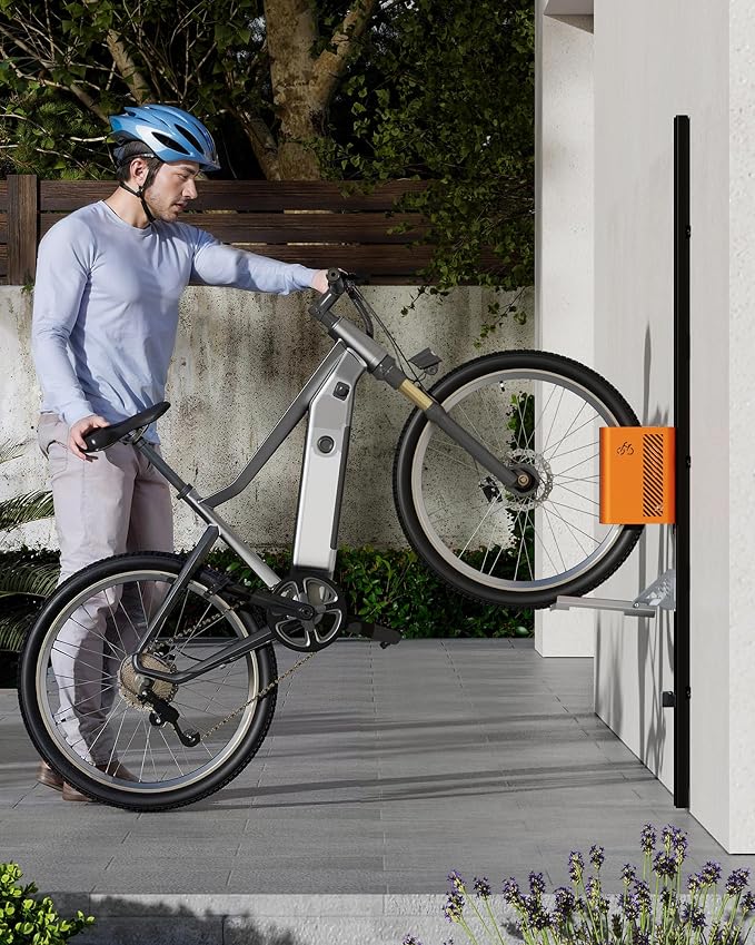 monTEK Automatic Lift Bike Rack Up to 71LBS, BO | Heavy-Duty Vertical Wall Bike Rack,Fits 24-29" Tires,Effortless Lifting,Easy Install,Space-Saving Storage for Garage,Shed