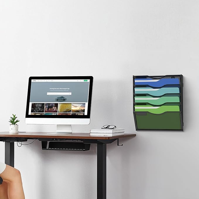 Kuntine.B Wall File Organizer Office Hanging Magazine Holder Wall File Organizer for Office Home