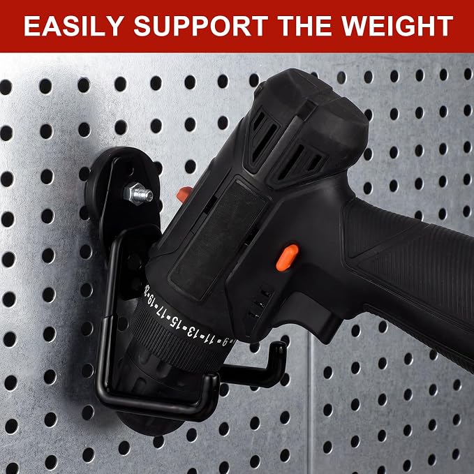 Landhoow 6 Pcs Large Magnetic Hooks Heavy Duty Garage Magnet Hooks Strong Storage Utility Magnetic Hangers with Anti Slip Rubber Coating for Indoor and Outdoor Hanging (Black,Orange)