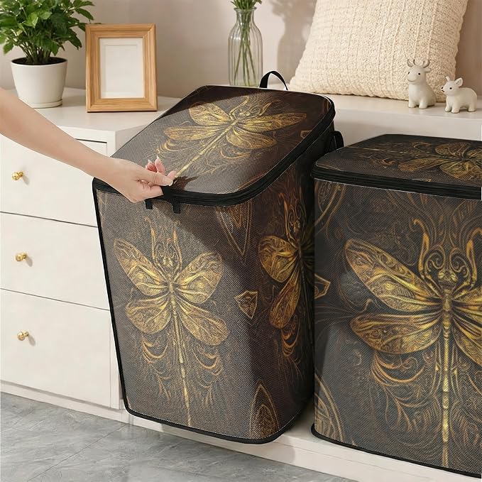 2pcs closet organizers and storage under bed,clothing blanket sweater sheet bedding comforter duvet quilt pillow toy storage bags with lids,dorm room essentials for containers 95L