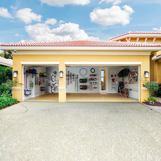 6 Pack Garage Hooks Heavy Duty - Supports 100 lbs | Utility Steel Garage Hanger & Organizer for Organizing Garden Lawn Tools, Ladders, Garden Hose, Digging Shovel, Bikes, Ropes