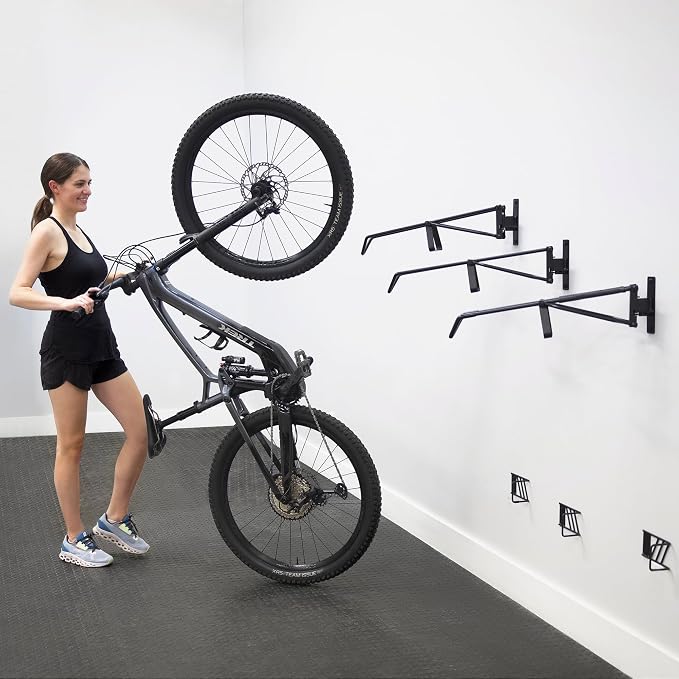 StoreYourBoard Swivel Bike Wall Mount, No Lift Vertical Rack, 2 Pack | Wall Mount Bike Rack, Vertical Bike Storage, Swivels Flat to Wall, No Lift