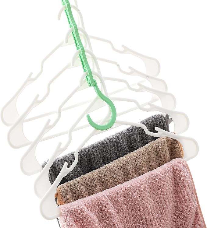 Mr. Pen- Space Saving Hangers, 8 pcs, 360° Rotating Hooks | Magic Cascading Hanger Organizer with 5 Enclosed Slots, Closet Organizers and Storage for Clothes
