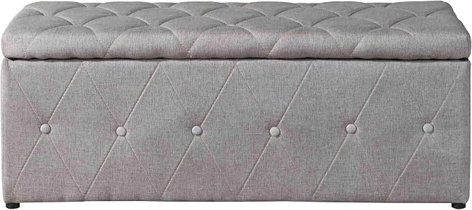 Ottoman Set of 3, 39'' Hinged Tufted Storage Ottoman Bench with Cushion, 2pcs Small Dorm Stools Couch Side Foot Rest