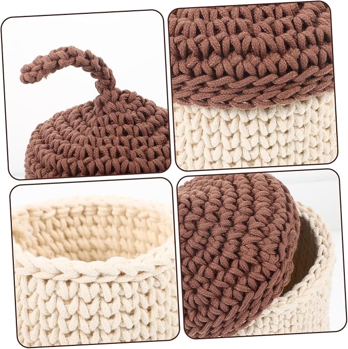 ABOOFAN Woven Storage Basket Large Capacity Decorative Box for Boho Room Decor Home Decor